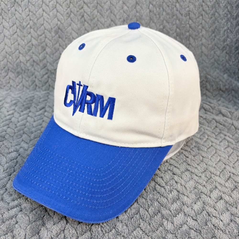 CVRM Sword Logo‎ Baseball Cap Hat White Blue Two Tone Adjustable Strapback